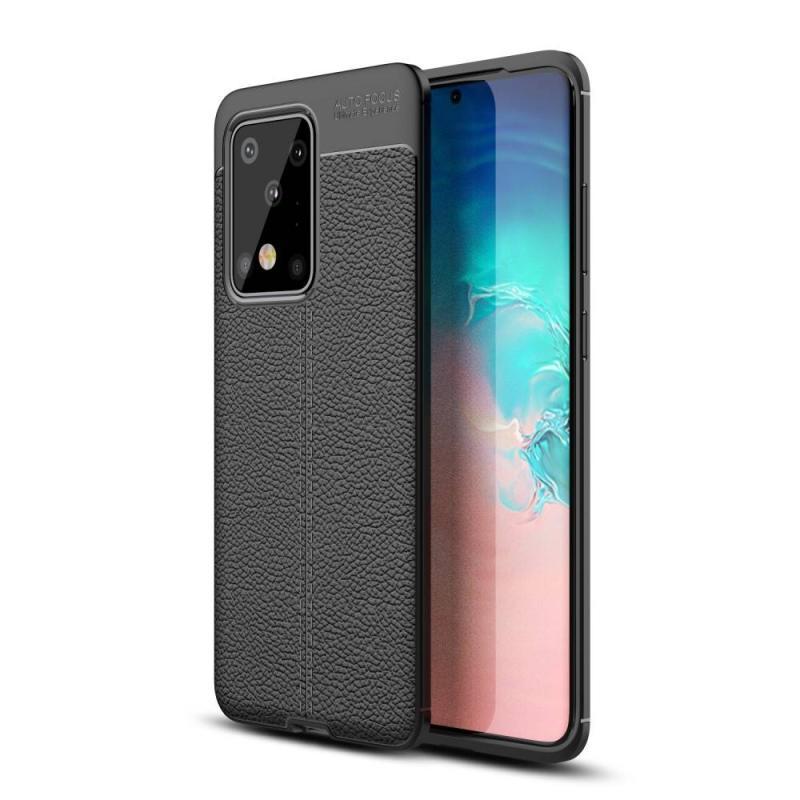 Samsung Galaxy S20 Ultra Gummi Cover - Elegant Læderlook