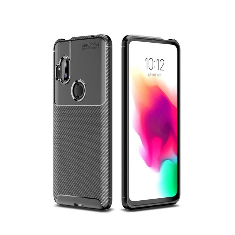 Motorola One Hyper Gummi Cover - Børstet Sort Design