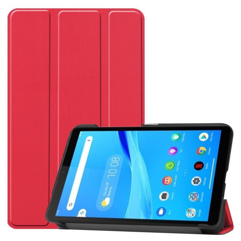 Lenovo Tab M7 Tri-fold Læder Cover i Rød - Smart Design