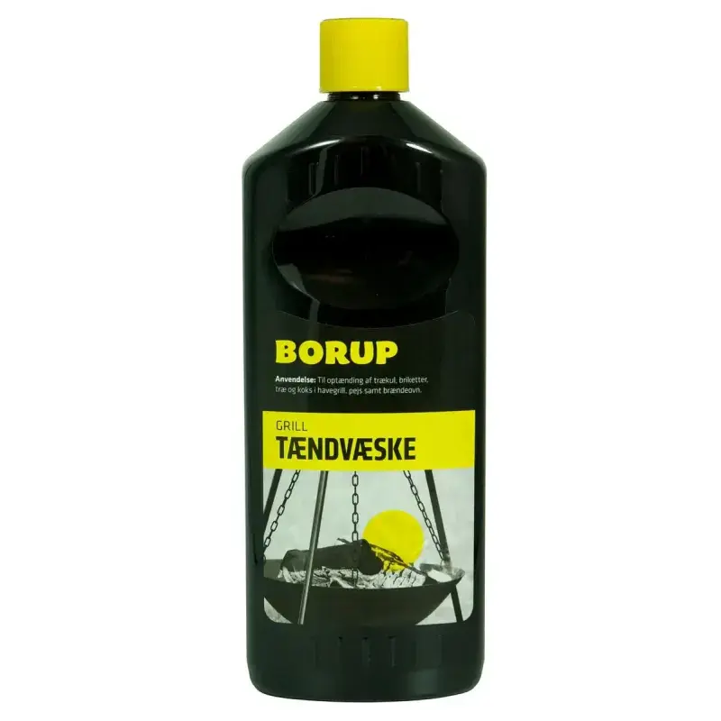 Borup Tændvæske til Grill og Pejs 1 Ltr - Hurtig Optænding