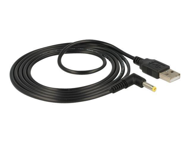 USB Strømkabel til DC Jackstik 4,0 x 1,7 mm - Vinklet 5V