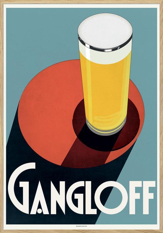 Gangloff Øl Reklameplakat af Jean D. Ylen