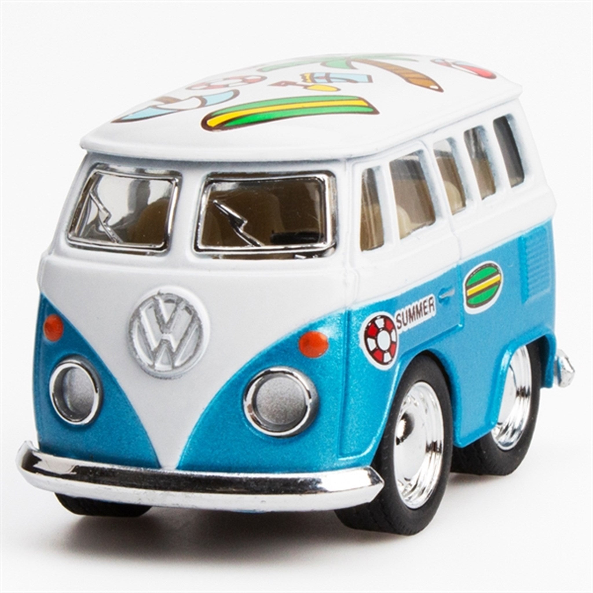 VW Bus i Blå Metal - Legetøjsbil fra Magni
