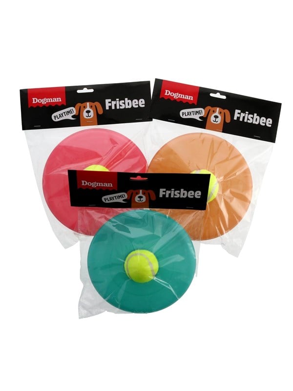 Dogman Hundelegetøj Frisbee med Tennisbold - Sjovt Spil